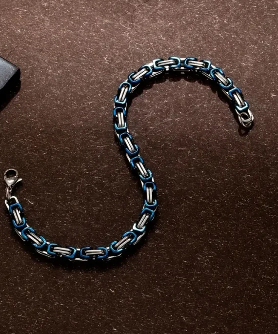 Blue Stainless Steel Bracelet