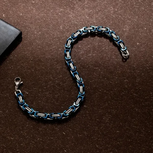 Blue Stainless Steel Bracelet