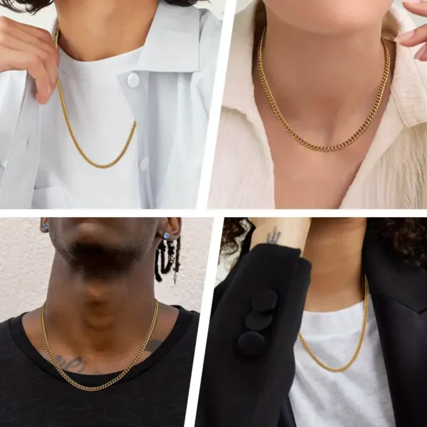 Hip Hop Stainless Steel Chain Style Necklace