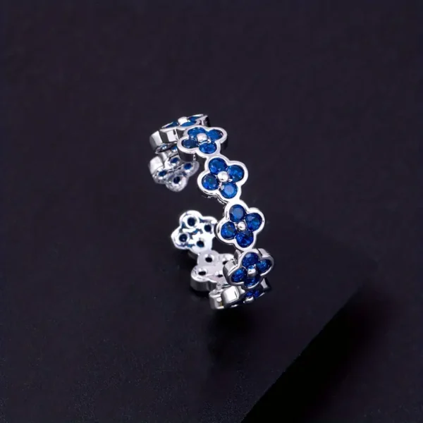 Shiny Cubic Zirconia CZ Flower Ring