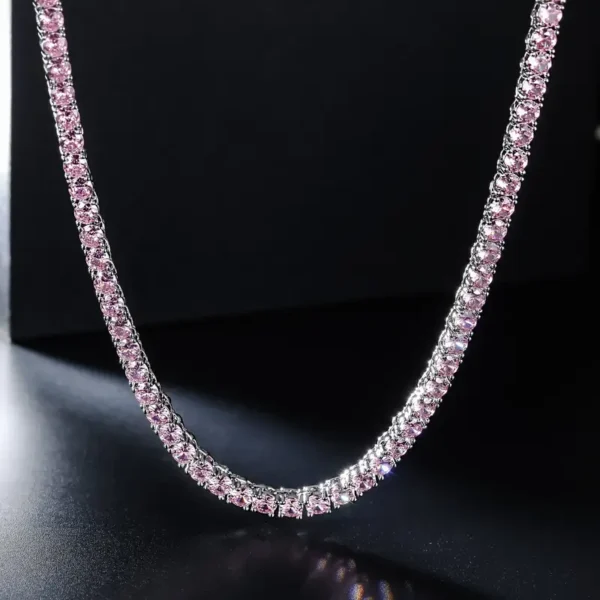 4MM Cubic Zirconia Tennis Chain Necklace