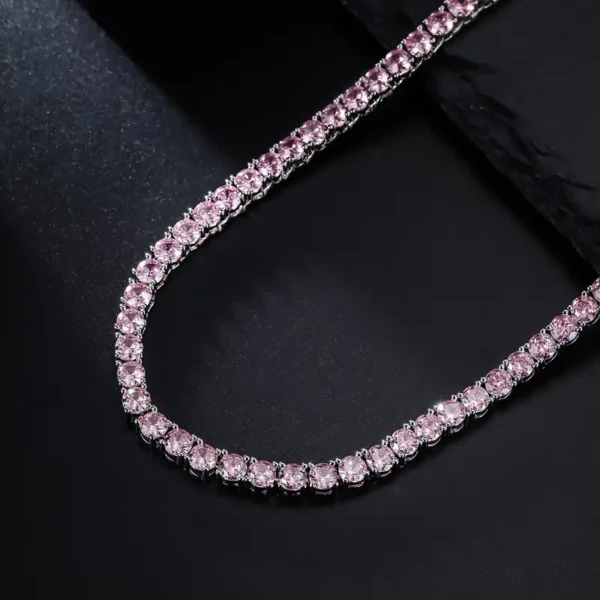 4MM Cubic Zirconia Tennis Chain Necklace