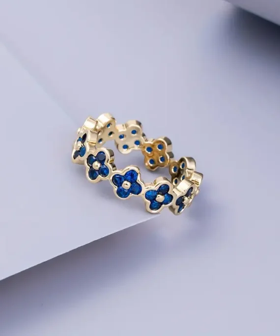 Shiny Cubic Zirconia CZ Flower Ring