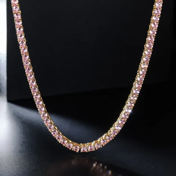 4MM Cubic Zirconia Tennis Chain Necklace