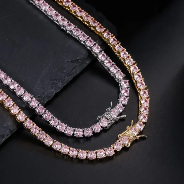 4MM Cubic Zirconia Tennis Chain Necklace