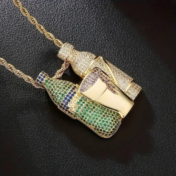 Hip Hop Iced Out Bottles Pendant