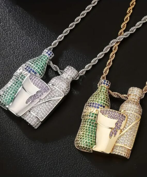 Hip Hop Iced Out Bottles Pendant